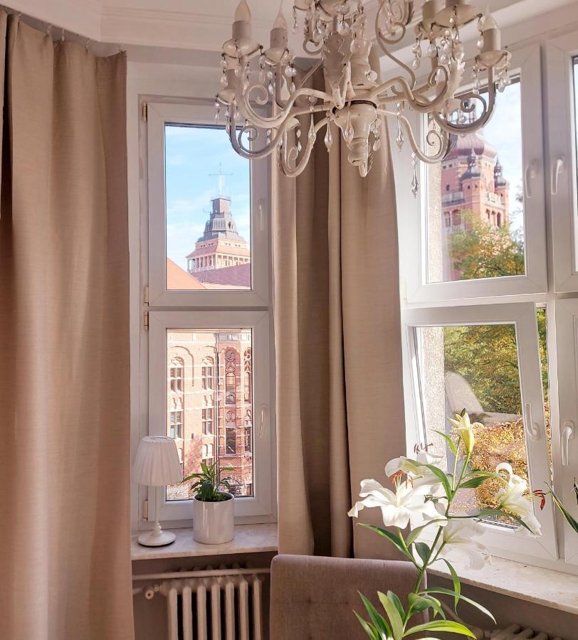 Apartament W Kamienicy W Sercu Miasta Szczecin Waly Chrobrego Dış mekan fotoğraf